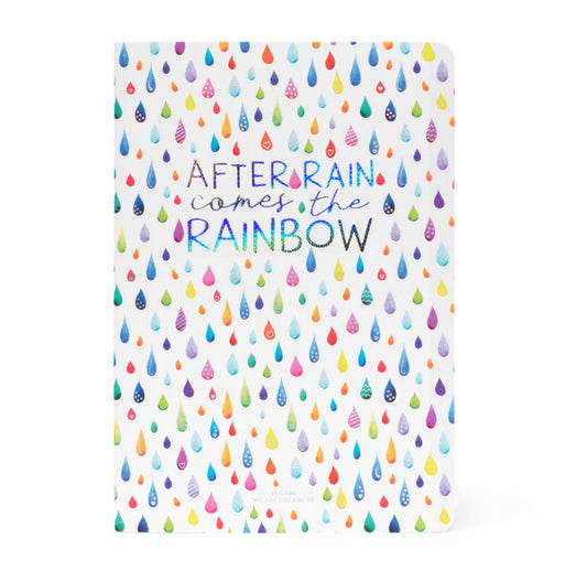 After rain comes the rainbow, Lined Notebook - A6 Sheet - Small