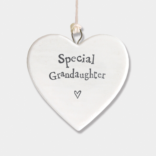 Special Granddaughter small ceramic heart by East of India
