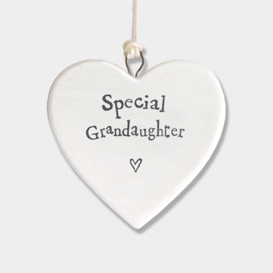 Special Granddaughter small ceramic heart by East of India