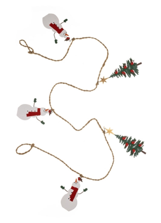 Happy Snowman Garland