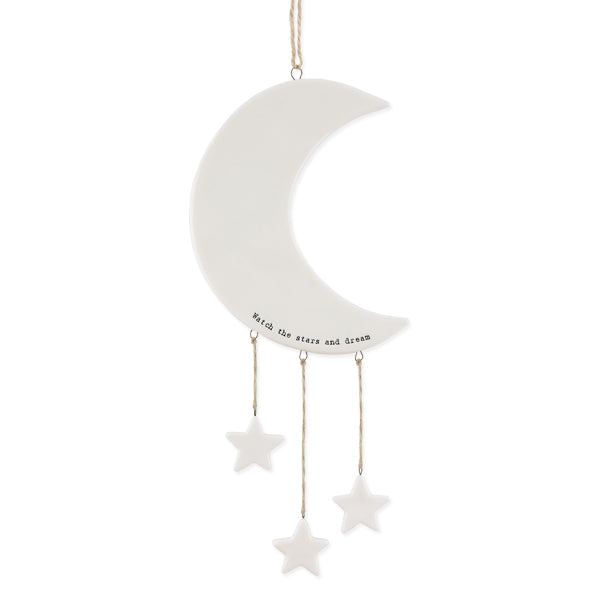 Porcelain moon & stars mobile- watch for the stars & dream