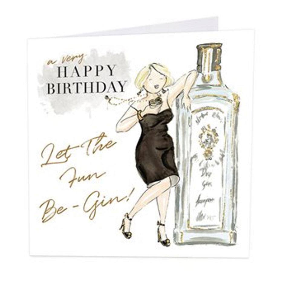 Let the  fun be-gin. Birthday card