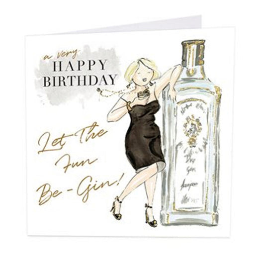 Let the  fun be-gin. Birthday card