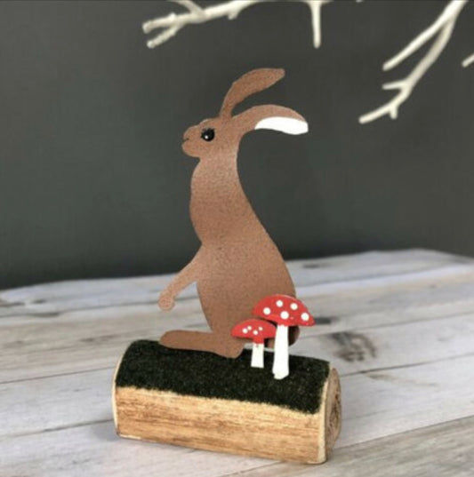 Standing hare ornament by Shoeless Joe
