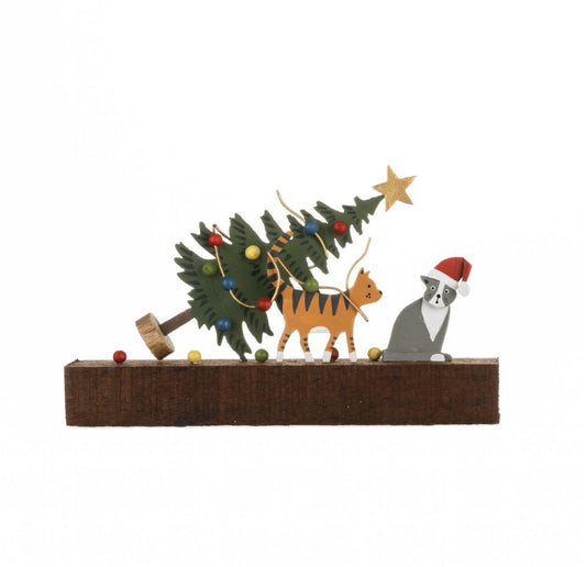 Chaotic Cats Dressing the Christmas Tree