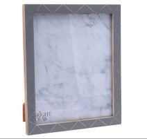 8"x10" Grey Resin And Brass Inlay Zig Zag Frame