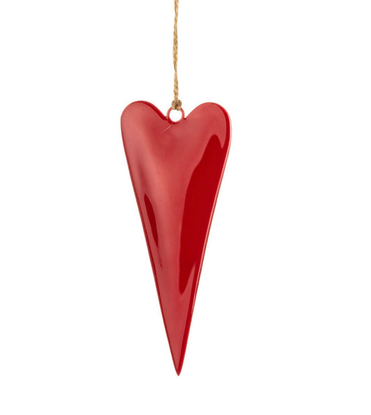 Small Slim Red Heart handing decoration