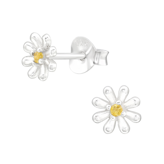 Daisy sterling silver stud earrings