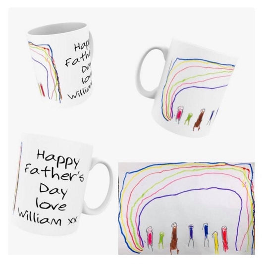 Personalised Mug with child’s own artwork on (ceramic)