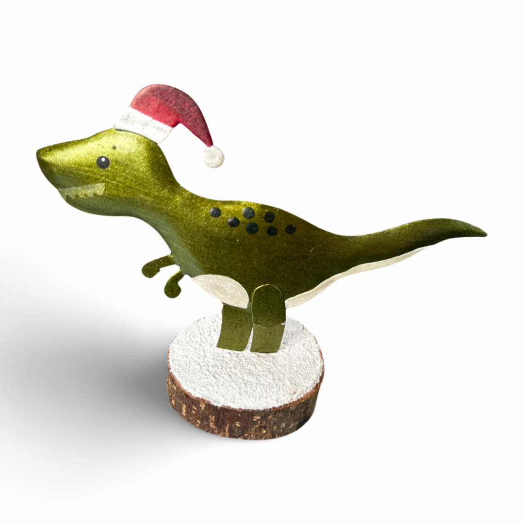 Christmas T-rex standing ornament