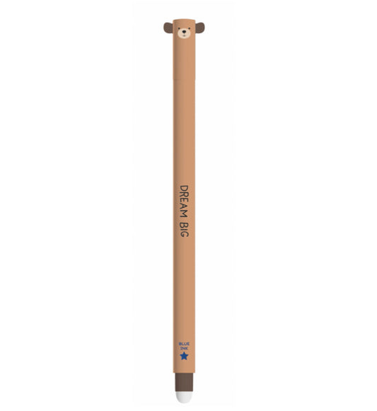 Teddy bear erasable blue ink pen. Dream big. Legami