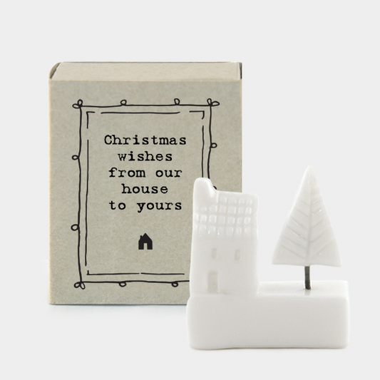 Christmas wishes from our house to yours, matchbox ceramic by East of India