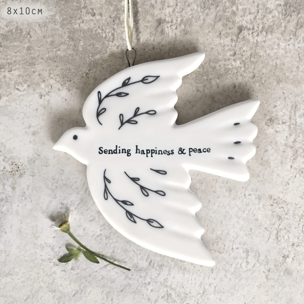 Porcelain hanging dove deccoration -Sending happiness & peace