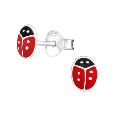 Ladybird stud earrings