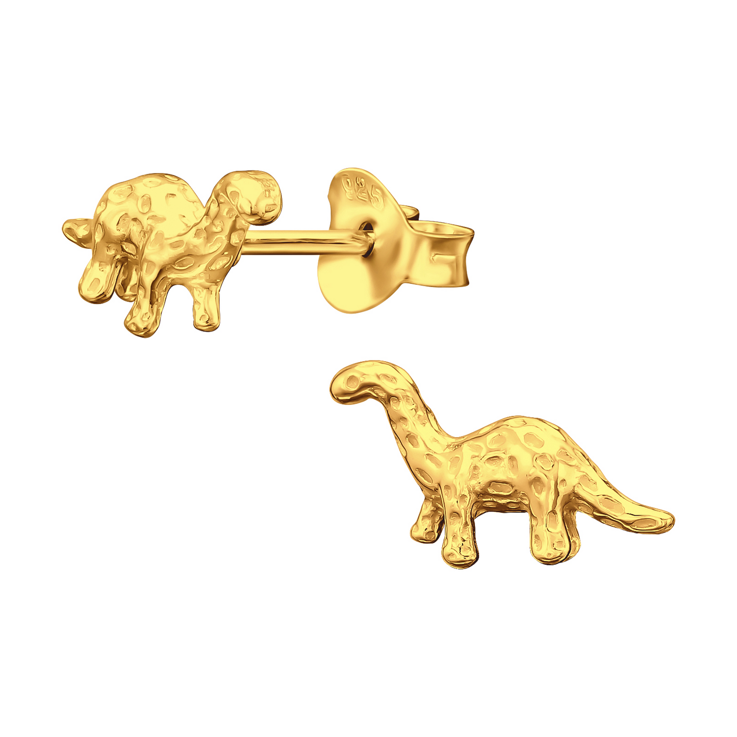 Dinosaur stud earrings- Gold