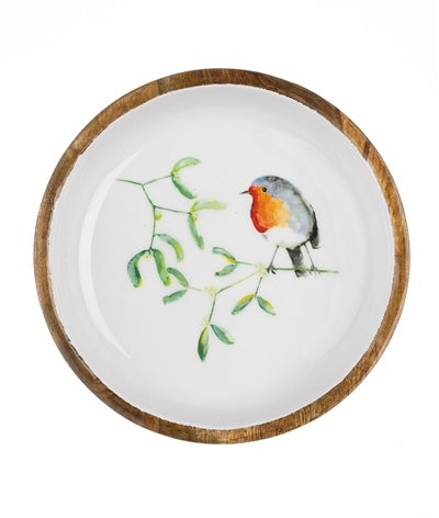 Robin & mistletoe 20cm mango wood bowl