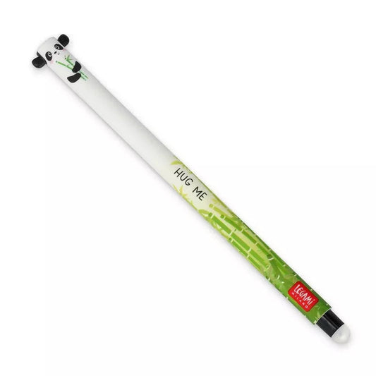 Panda with bamboo erasable ink pen. Legami