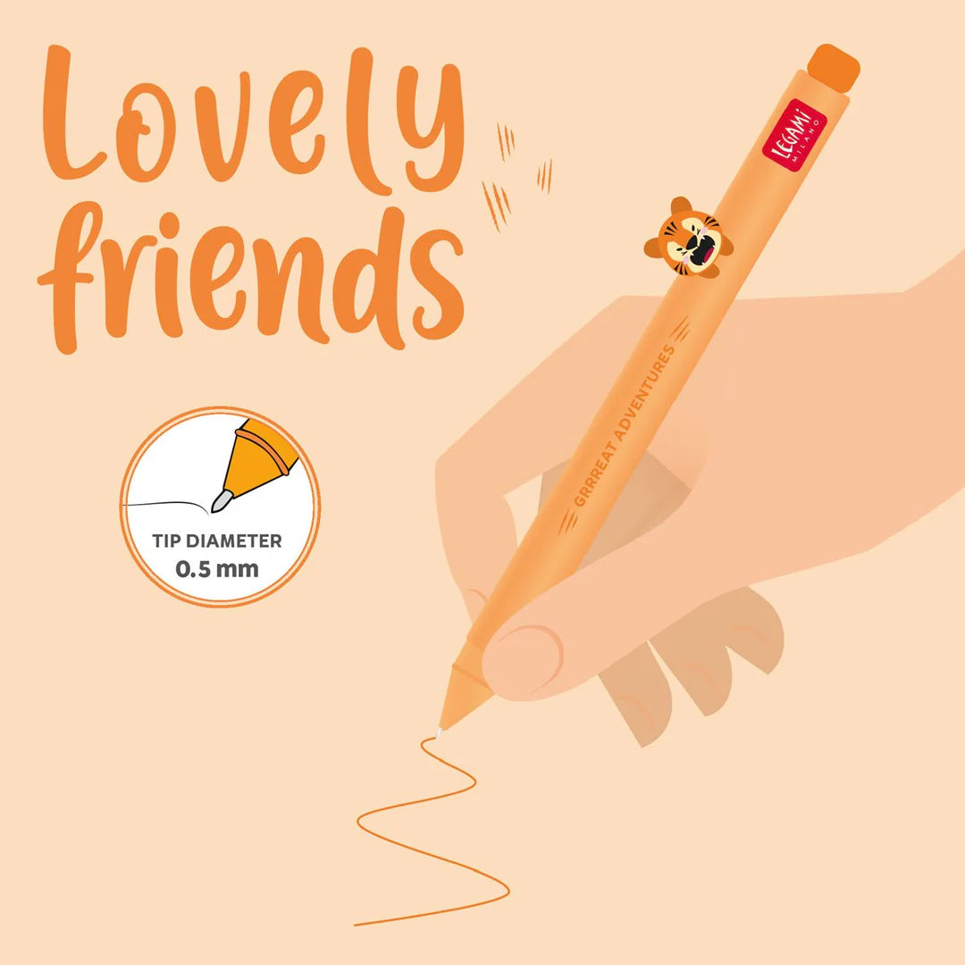 Tiger lovely friends gel pen. Legami
