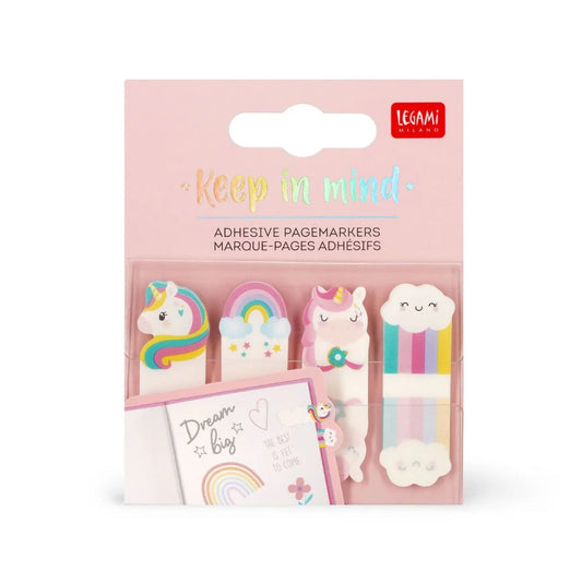 Rainbow & unicorn Adhesive Pagemarkers - Keep in Mind