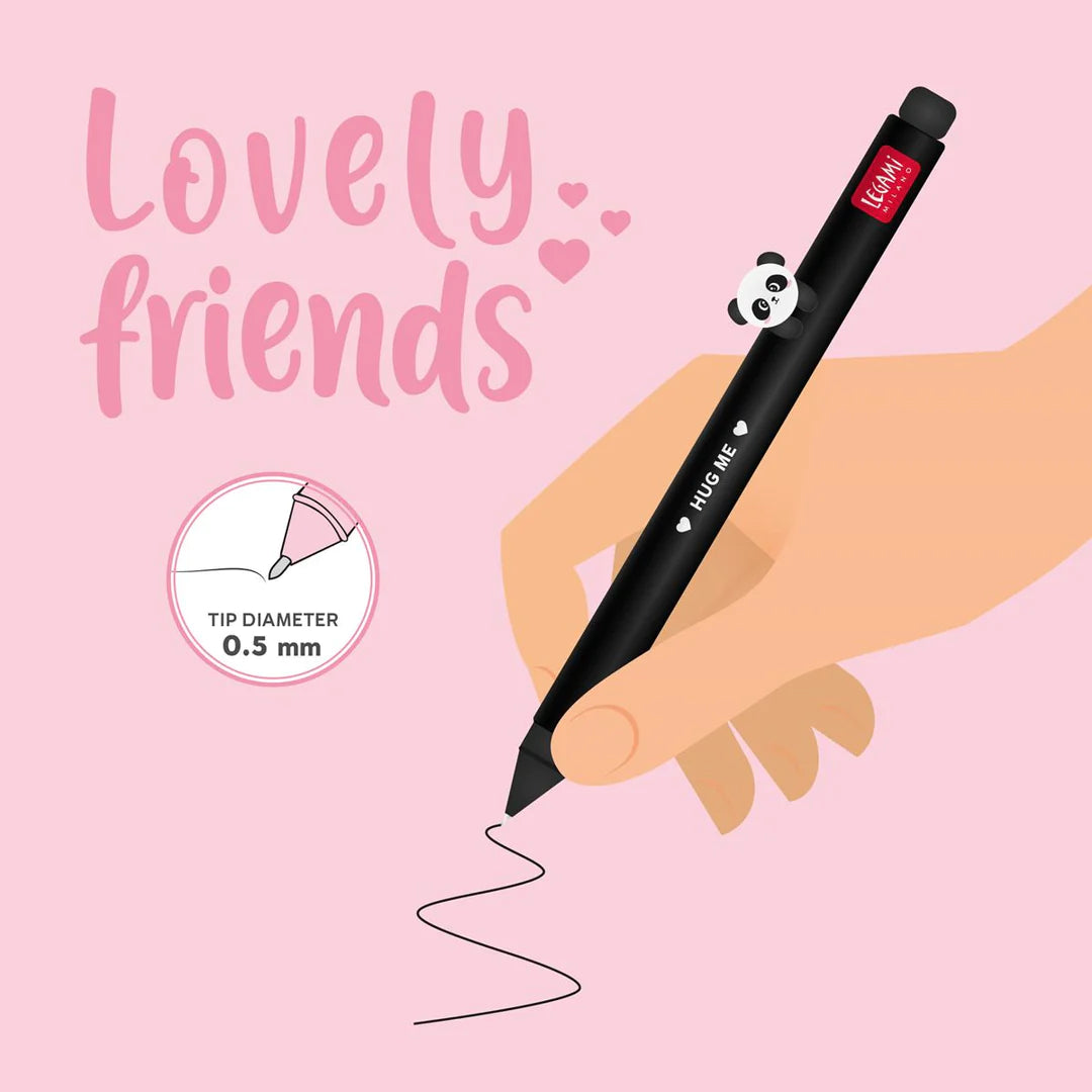 Panda lovely friends black ink gel pen