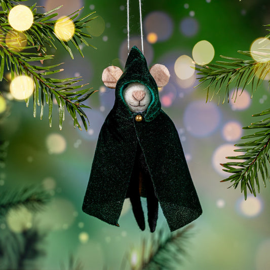 Traitors Inspired Cloaked Mouse Felt Christmas Decoration