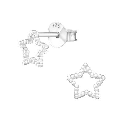 Dotty star outline stud earrings